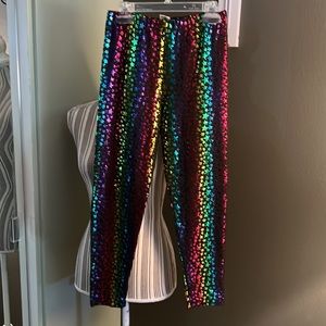 Girls Sparkly Stars stretchy pants size 10/12